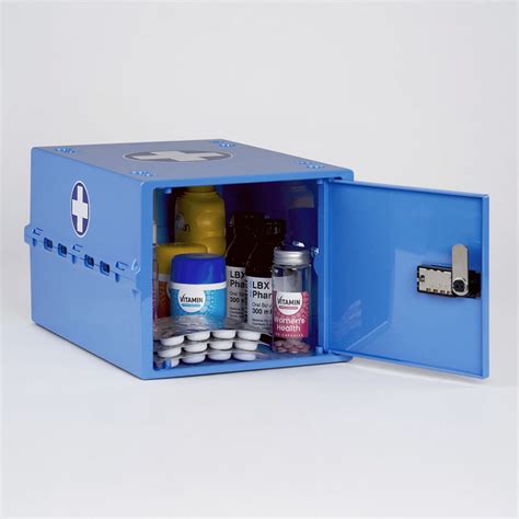 metal lock box for medications|lockable medicine storage box.